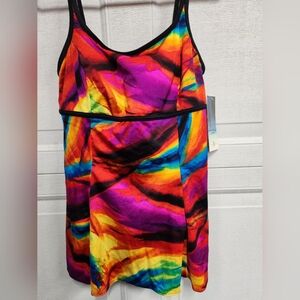 Studio Works Womens 1pc Swim Dress Bathing Suit Sz 12 New